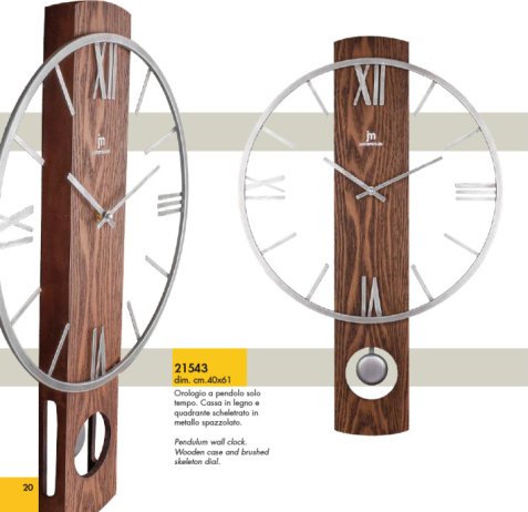Designové kyvadlové hodiny 21543 Lowell 61cm