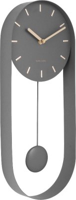 Designové kyvadlové nástěnné hodiny 5822GY Karlsson 50cm