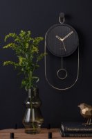 Designové kyvadlové nástěnné hodiny 5892BK Karlsson 46cm