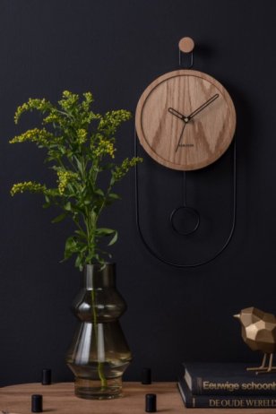 Designové kyvadlové nástěnné hodiny 5892WD Karlsson 46cm