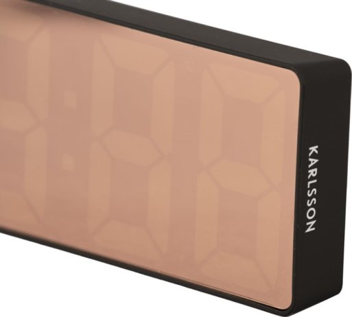 Designové LED hodiny - budík 5877BK Karlsson 16cm