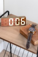 Designové LED hodiny - budík 5877BK Karlsson 16cm