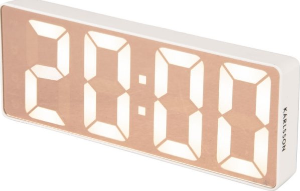 Designové LED hodiny - budík 5877WH Karlsson 16cm
