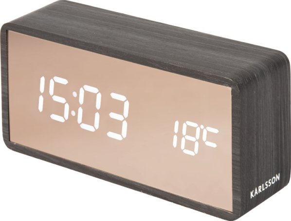 Designové LED hodiny - budík 5878BK Karlsson 15cm