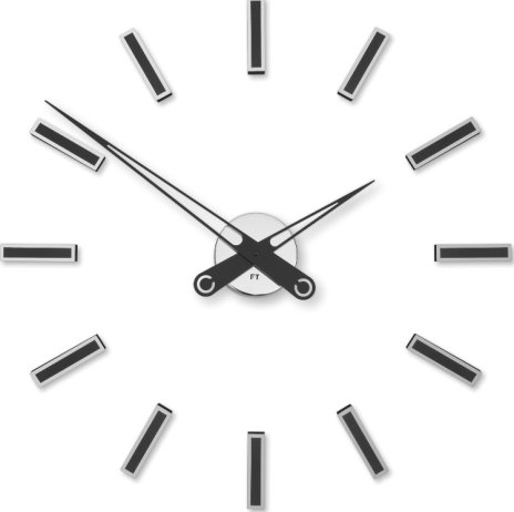 Designové nalepovací hodiny Future Time FT9600BK Modular black 60cm
