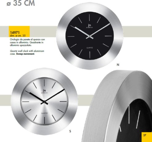 Designové nástěnné hodiny 14971S Lowell 35cm