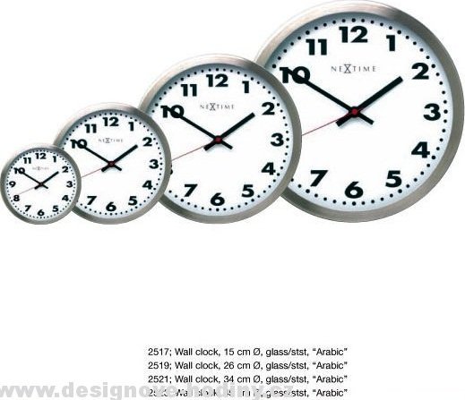 Designové nástěnné hodiny 2521 Nextime Arabic white 34cm