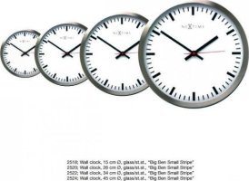 Designové nástěnné hodiny 2522 Nextime Stripe white 34cm