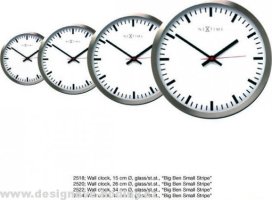 Designové nástěnné hodiny 2524 Nextime Stripe white 45cm