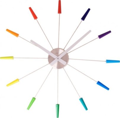 Designové nástěnné hodiny 2610di Nextime Plug Inn color 60cm