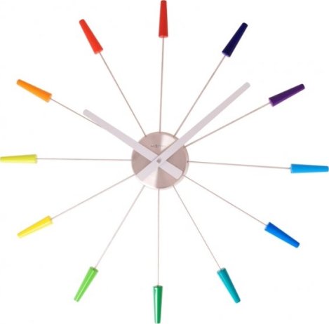 Designové nástěnné hodiny 2610di Nextime Plug Inn color 60cm