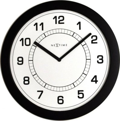 Designové nástěnné hodiny 3045zw Nextime Super slim 28cm