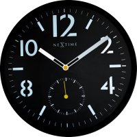 Designové nástěnné hodiny 3050 Nextime Serious black 32cm