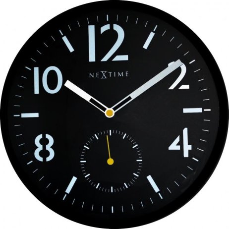 Designové nástěnné hodiny 3050 Nextime Serious black 32cm