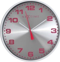 Designové nástěnné hodiny 3053wi Nextime Dash white 35cm