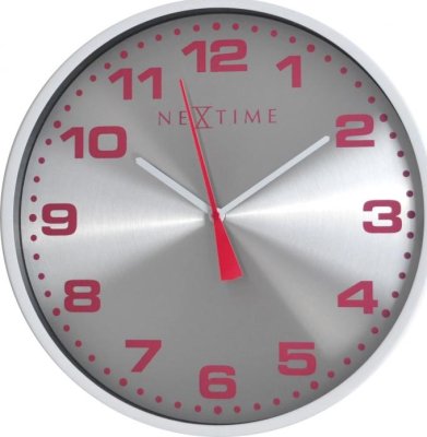 Designové nástěnné hodiny 3053wi Nextime Dash white 35cm