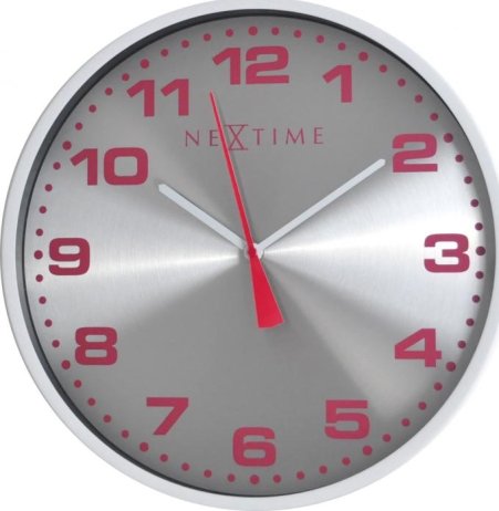 Designové nástěnné hodiny 3053wi Nextime Dash white 35cm