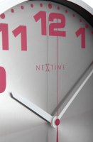 Designové nástěnné hodiny 3053wi Nextime Dash white 35cm