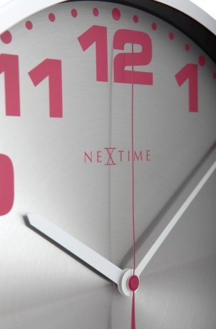Designové nástěnné hodiny 3053wi Nextime Dash white 35cm