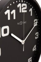 Designové nástěnné hodiny 3053zw Nextime Dash black 35cm