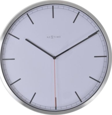 Designové nástěnné hodiny 3071wi Nextime Company White Stripe 35cm
