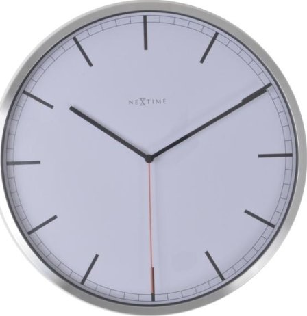 Designové nástěnné hodiny 3071wi Nextime Company White Stripe 35cm