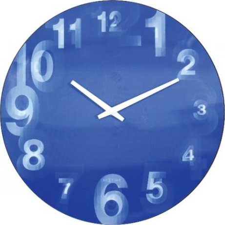 Designové nástěnné hodiny 3077bl Nextime 3D 39cm