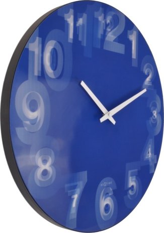 Designové nástěnné hodiny 3077bl Nextime 3D 39cm