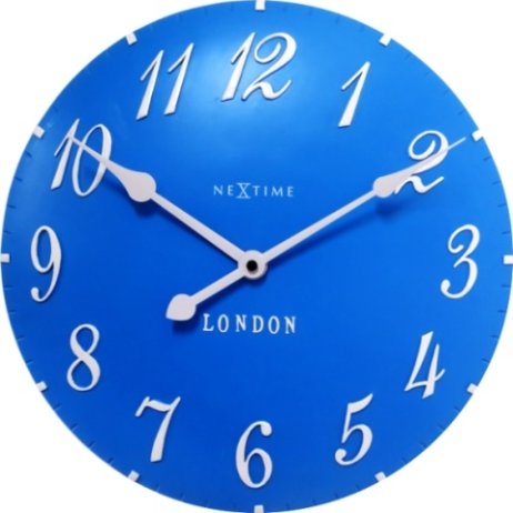 Designové nástěnné hodiny 3084bl Nextime v aglickém retro stylu 35cm