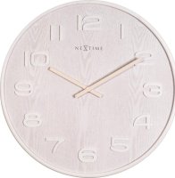 Designové nástěnné hodiny 3096wi Nextime Wood Wood Medium 35cm