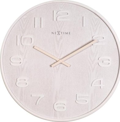 Designové nástěnné hodiny 3096wi Nextime Wood Wood Medium 35cm