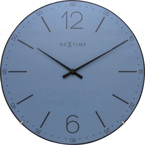 Designové nástěnné hodiny 3159bl Nextime Index Dome 35cm