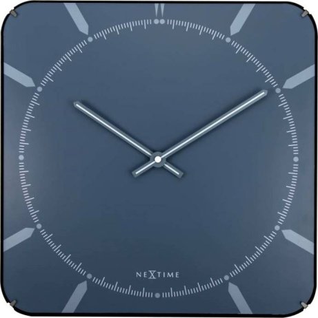 Designové nástěnné hodiny 3172 Nextime Michael Dome Blue 35cm