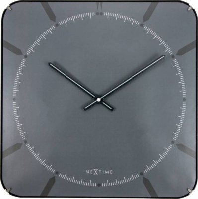 Designové nástěnné hodiny 3173 Nextime Michael Dome Grey 35cm