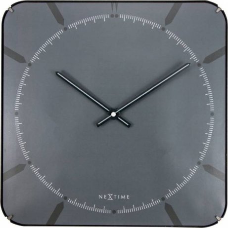 Designové nástěnné hodiny 3173 Nextime Michael Dome Grey 35cm