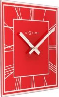 Designové nástěnné hodiny 5184ro Nextime Square 20cm
