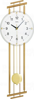 Designové nástěnné hodiny 5315 řízené rádiovým signálem AMS 65cm