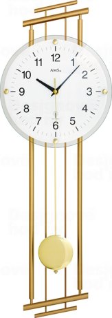 Designové nástěnné hodiny 5315 řízené rádiovým signálem AMS 65cm