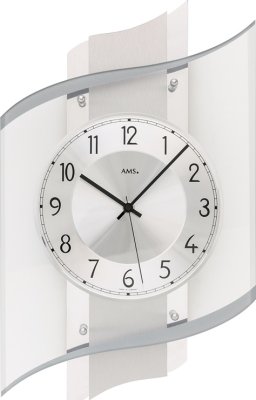 Designové nástěnné hodiny 5516 řízené rádiovým signálem AMS 48cm