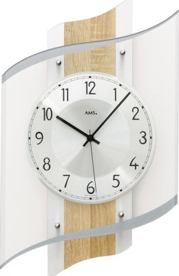 Designové nástěnné hodiny 5520 AMS řízené rádiovým signálem 48cm