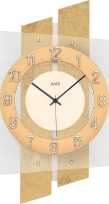 Designové nástěnné hodiny 5533 AMS řízené rádiovým signálem 46cm