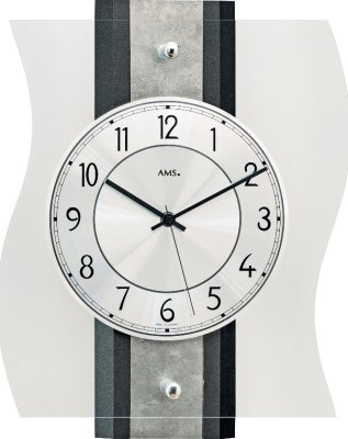 Designové nástěnné hodiny 5538 AMS řízené rádiovým signálem 36cm