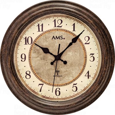 Designové nástěnné hodiny 5544 AMS řízené rádiovým signálem 28cm