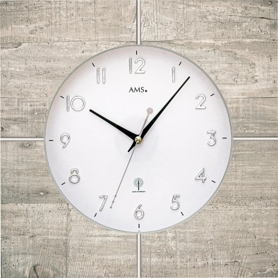 Designové nástěnné hodiny 5547 AMS řízené rádiovým signálem 34cm