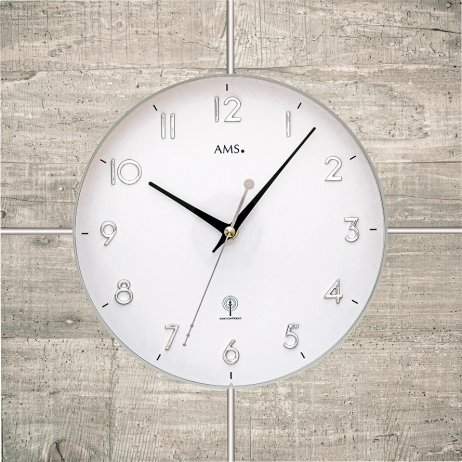 Designové nástěnné hodiny 5547 AMS řízené rádiovým signálem 34cm