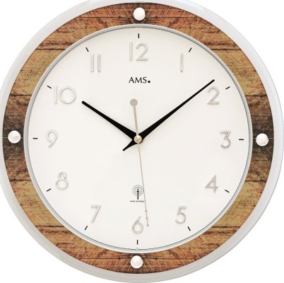 Designové nástěnné hodiny 5565 AMS řízené rádiovým signálem 31cm