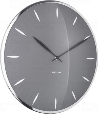 Designové nástěnné hodiny 5761GY Karlsson 40cm