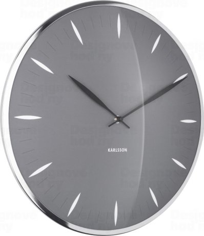 Designové nástěnné hodiny 5761GY Karlsson 40cm