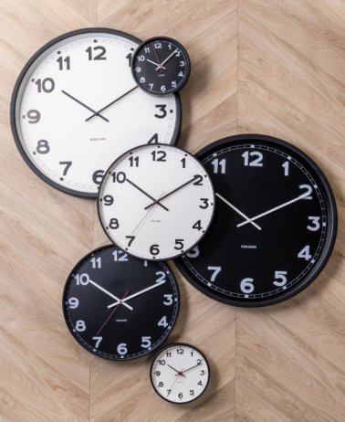 Designové nástěnné hodiny 5846BK Karlsson 22cm