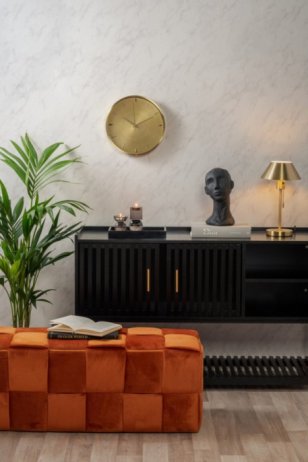 Designové nástěnné hodiny 5896GD Karlsson 30cm